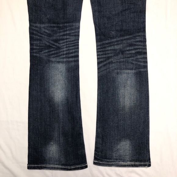 Daytrip Virgo bootcut women's 25R denim blue jeans Buckle whiskered 5 pocket - Picture 12 of 16